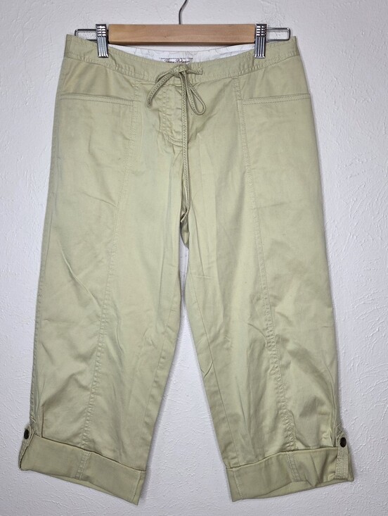 Tommy Bahama Pants - Tommy Bahama Stretch Sage Green Roll Up Capri Pants Size 4 Cropped Resort